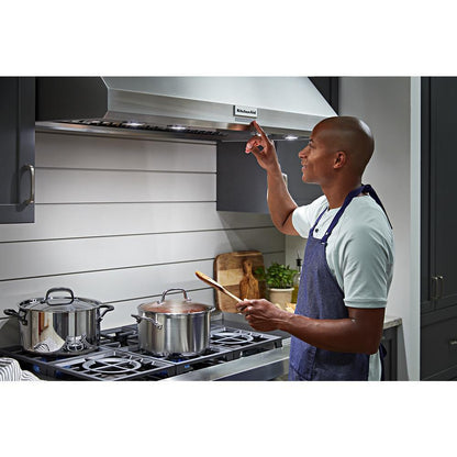 KITCHENAID KVWC908KSS 48'' 585 or 1170 Cfm Motor Class Commercial-style Wall-mount CANOPY...