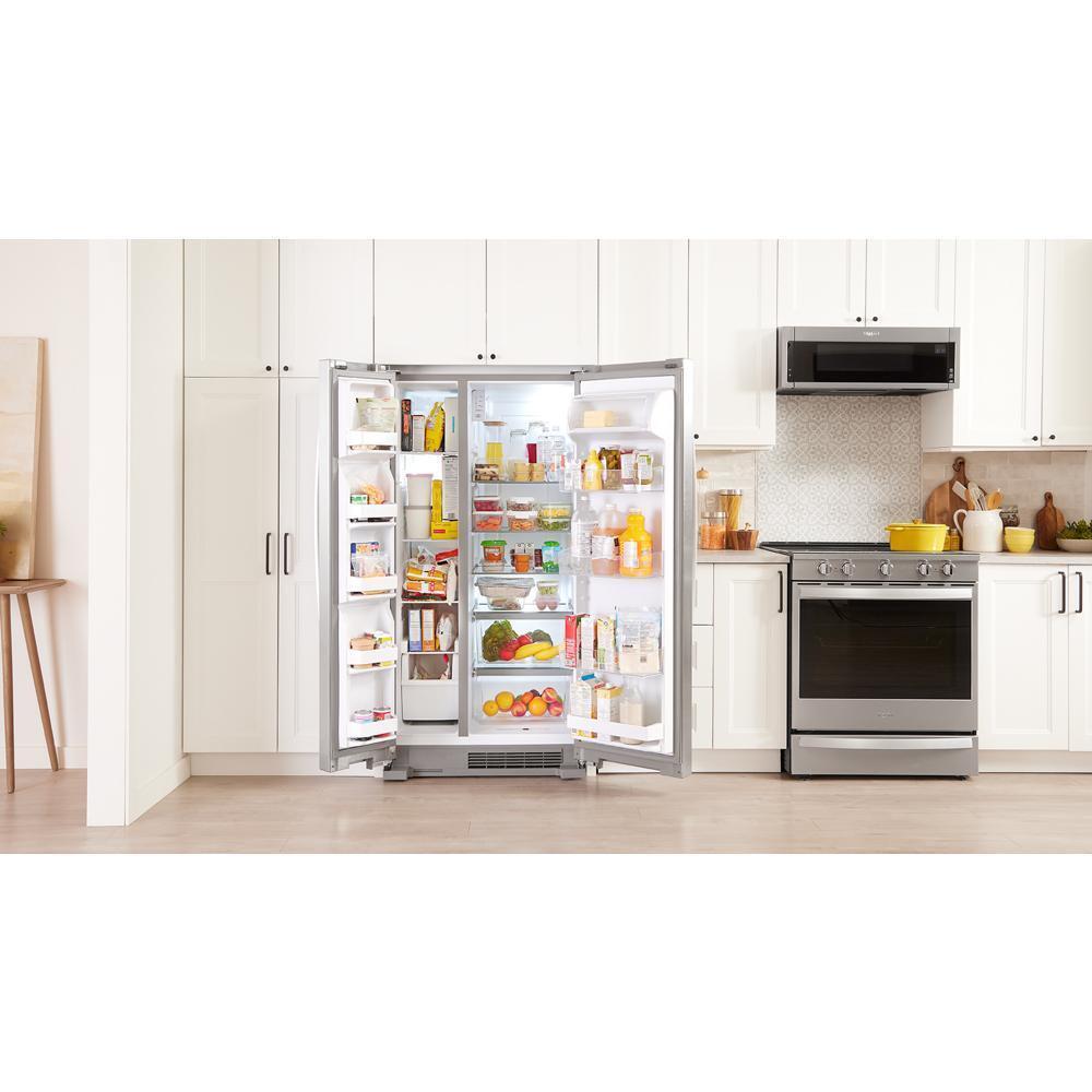 WHIRLPOOL WRS321SDHZ Whirlpool 33-inch Wide Side-by-side Refrigerator - 21 Cu. Ft. - ...