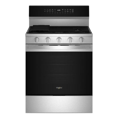 WHIRLPOOL WFGS7530RZ 30-inch Smart Gas Range With Air Cooking Technology, Steam/self CLE...