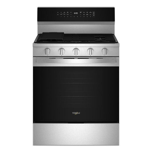 WHIRLPOOL WFGS7530RZ 30-inch Smart Gas Range With Air Cooking Technology, Steam/self CLE...