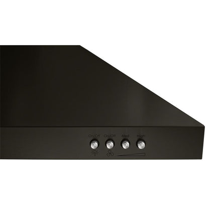 WHIRLPOOL WVW53UC0HV Whirlpool 30"" Contemporary Black Stainless Wall Mount Range Hood