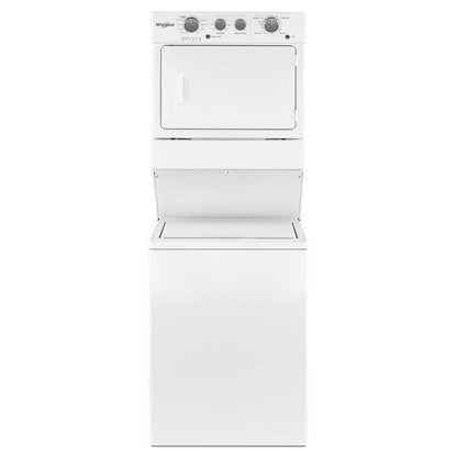 WHIRLPOOL WETLV27HW Whirlpool 3.5 CU.FT Long Vent Electric Stacked Laundry Center 9 ...