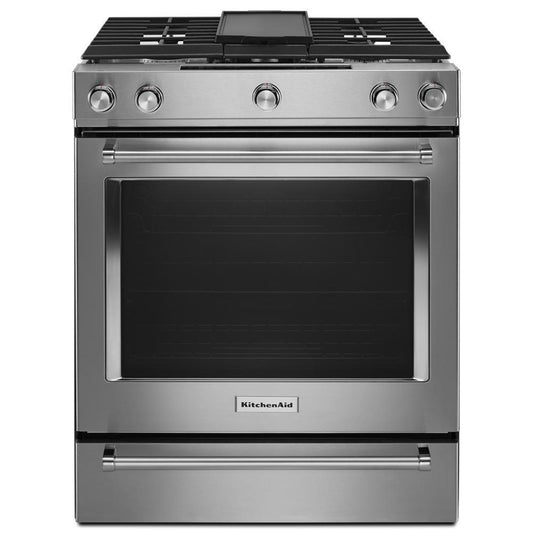 KITCHENAID KSDB900ESS Stainless Steel Kitchenaid 30-inch 5-burner Dual Fuel CONVECTION...