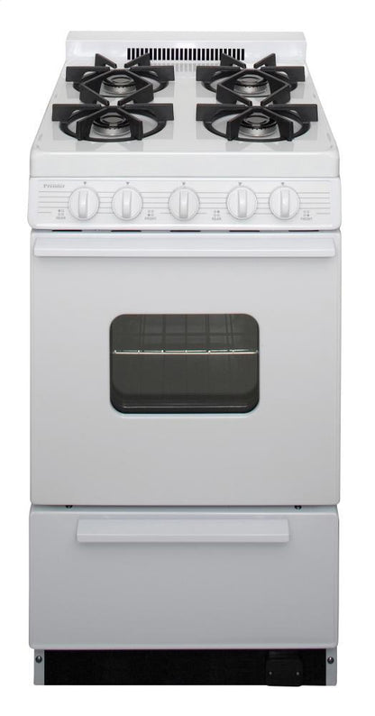 PREMIER BHK5X0OP 20 In. Freestanding Battery-generated Spark Ignition Gas Range In W...