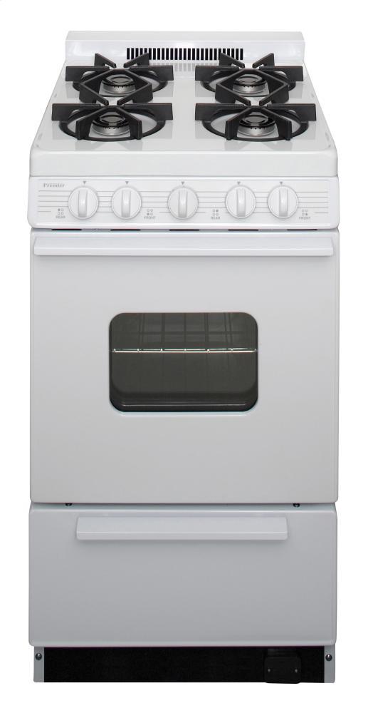 PREMIER BHK5X0OP 20 In. Freestanding Battery-generated Spark Ignition Gas Range In W...