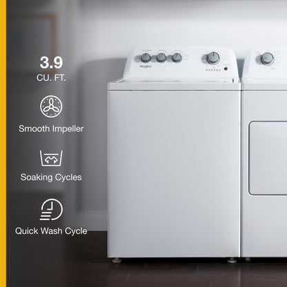 WHIRLPOOL WTW4850HW Whirlpool 3.9 Cu. Ft. Top Load Washer With Soaking Cycles, 12 CY...
