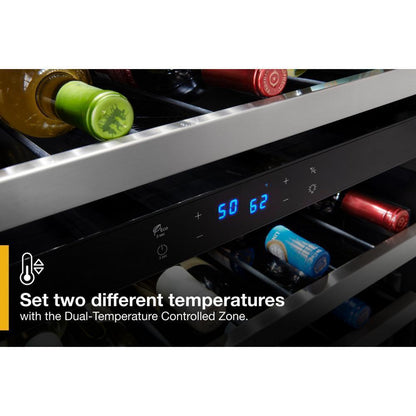 WHIRLPOOL WUW55X24HS Whirlpool 24-inch Wide Undercounter Wine Center With 46-bottle W...