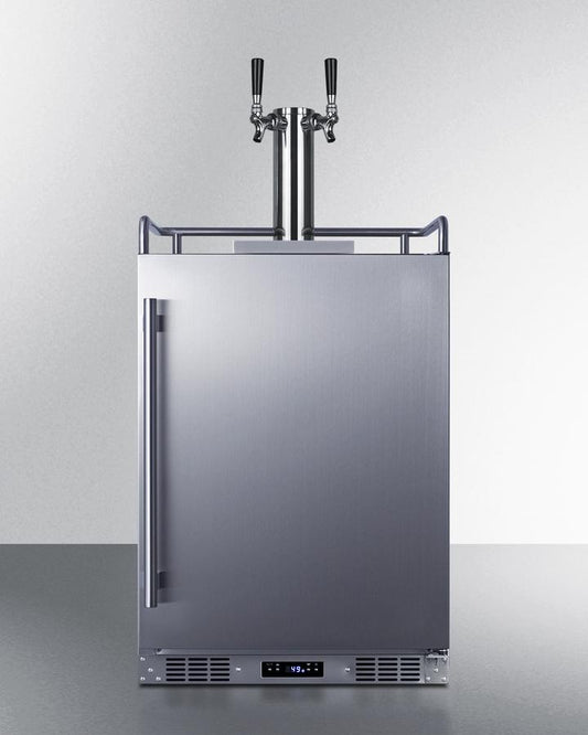 SUMMIT SBC683OSTWIN Summit 24"" Wide Built-in Outdoor Beer Kegerator