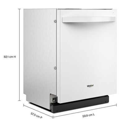 WHIRLPOOL WDT550SAPW 44 Dba Ada Compliant Dishwasher Flush With Cabinets With 3rd Rack
