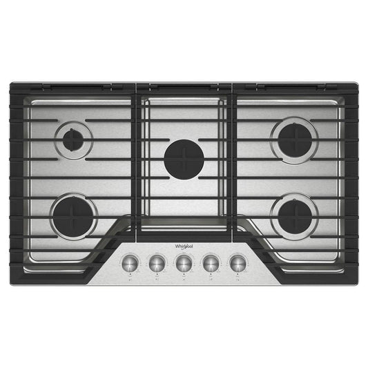 WHIRLPOOL WCGK7036PS Whirlpool 36-inch Gas Cooktop With Fifth Burner