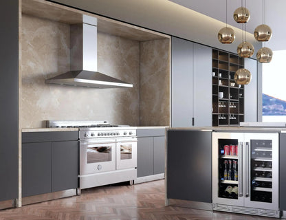 XO APPLIANCE XOV30SC 30"" 600/395 Cfm Italian Made Wall Chimney Range Hood Stainless