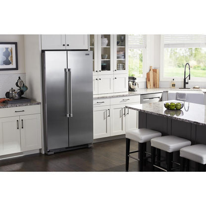 MAYTAG MSS25N4MKZ Maytag 36-inch Wide Side-by-side Refrigerator - 25 Cu. Ft.