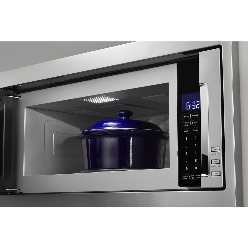 KITCHENAID KMBT5011KSS 1000 Watt Built-in Low Profile Microwave With Slim Trim Kit - STAIN...