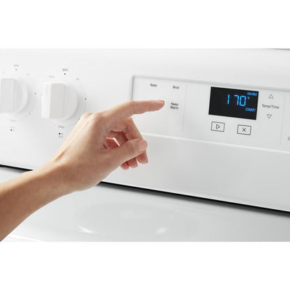 WHIRLPOOL WFC150M0JW 4.8 Cu. Ft. Whirlpool Electric Range With Keep Warm Setting