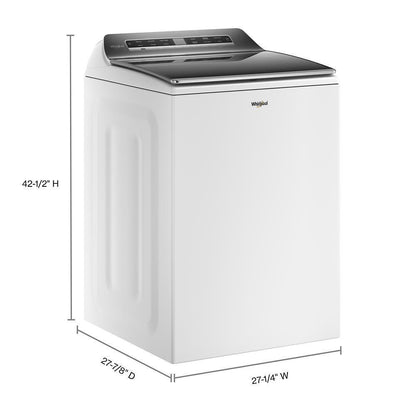 WHIRLPOOL WTW8127LW 5.2 - 5.3 Cu. Ft. Top Load Washer With 2 In 1 Removable Agitator