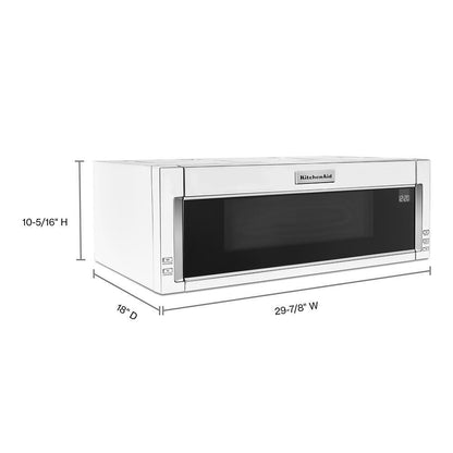 KITCHENAID KMLS311HWH KitchenAid 1000-watt Low Profile Microwave Hood Combination - White