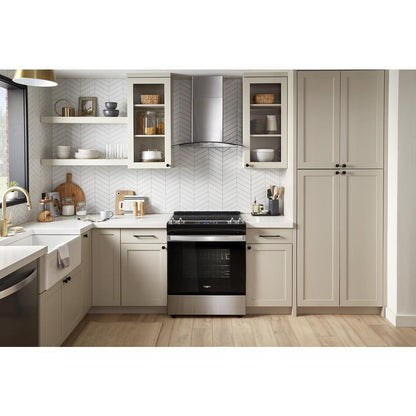 WHIRLPOOL WVW51UC0LS Whirlpool 30"" Curved Glass Wall Mount Range Hood