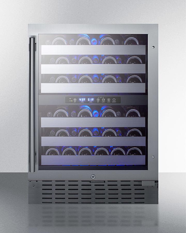 SUMMIT SWC532BLBIST Commercially Approved Dual Zone Built-in Wine Cellar With Digital T...