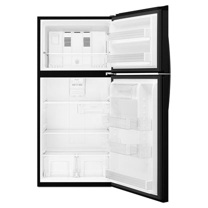 WHIRLPOOL WRT549SZDB Black Whirlpool 30"" Wide Top-freezer Refrigerator With LED INTER...