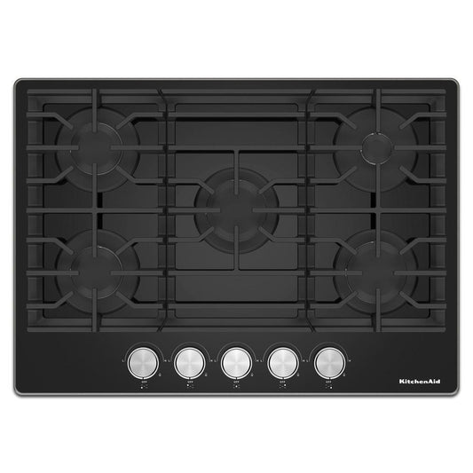 KITCHENAID KCGG530PBL KitchenAid 30"" Gas-on-glass Cooktop