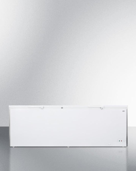 SUMMIT SCFM252WH Commercially Listed 26.66 CU.FT. Manual Defrost Chest Freezer In WH...