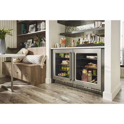 KITCHENAID KURR314KSS 24"" Undercounter Refrigerator With Glass Door and Shelves With META...