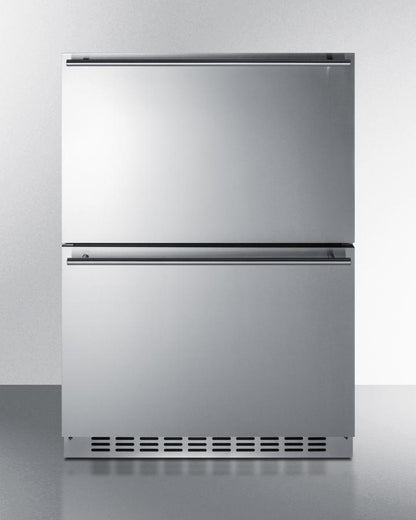 SUMMIT SPRF34D Summit 24"" Wide 2-drawer Refrigerator-freezer