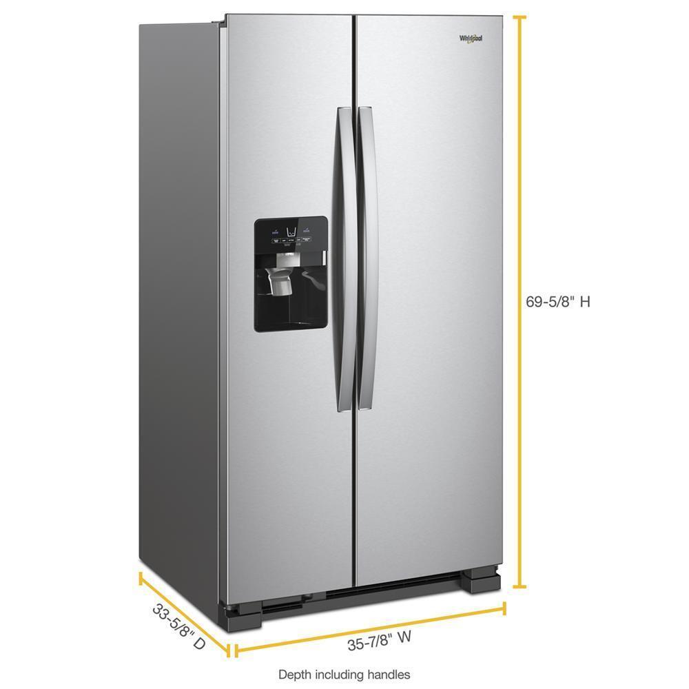 WHIRLPOOL WRS555SIHZ Whirlpool 36-inch Wide Side-by-side Refrigerator - 25 Cu. Ft. - ...