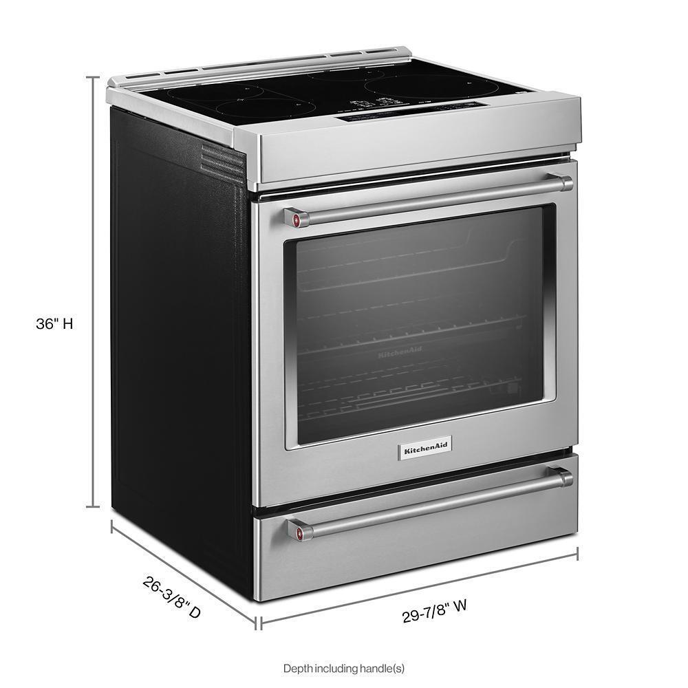 KITCHENAID KSIS730PSS 30-inch 4-element Induction Slide-in Convection Range With Air Fry