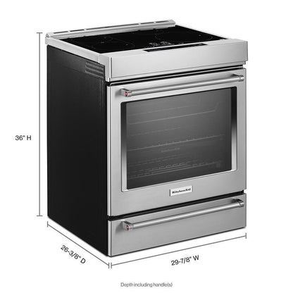 KITCHENAID KSIS730PSS 30-inch 4-element Induction Slide-in Convection Range With Air Fry