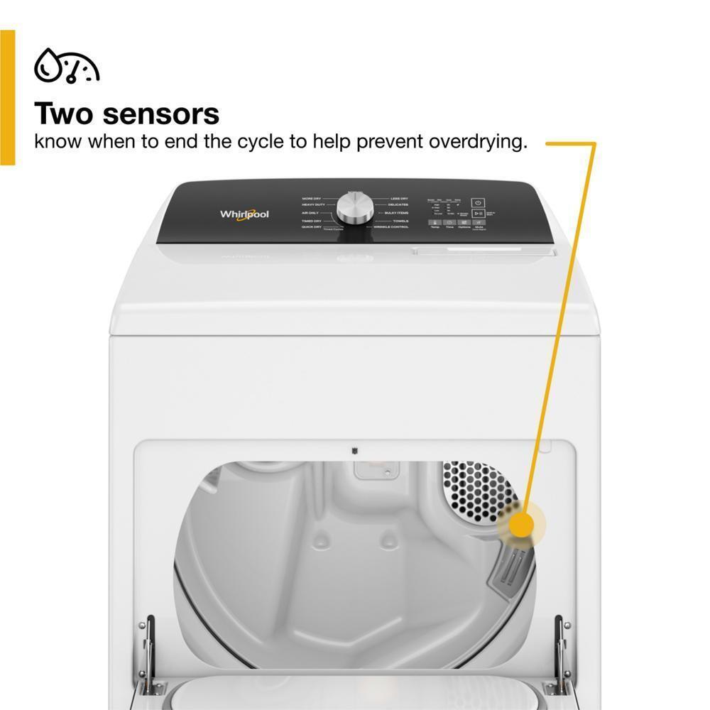 WHIRLPOOL WGD5010LW Whirlpool 7.0 Cu. Ft. Top Load Gas Moisture Sensing Dryer