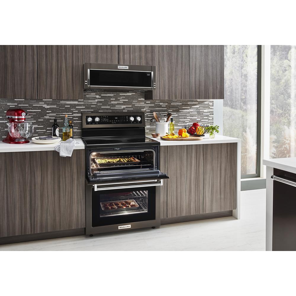 KITCHENAID KFED500EBS Kitchenaid 30-inch 5 Burner Electric Double Oven Convection RANG...