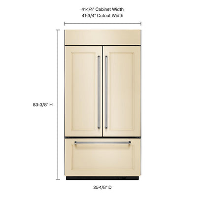 KITCHENAID KBFN502EPA Panel Ready Kitchenaid 24.2 Cu. Ft. 42"" Width Built-in Panel REA...