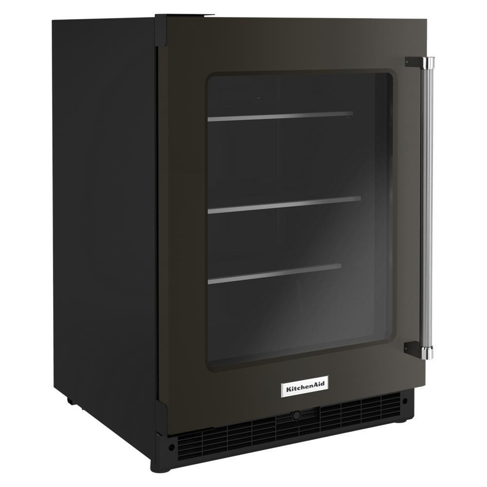 KITCHENAID KURL314KBS 24"" Undercounter Refrigerator With Glass Door and Shelves With META...