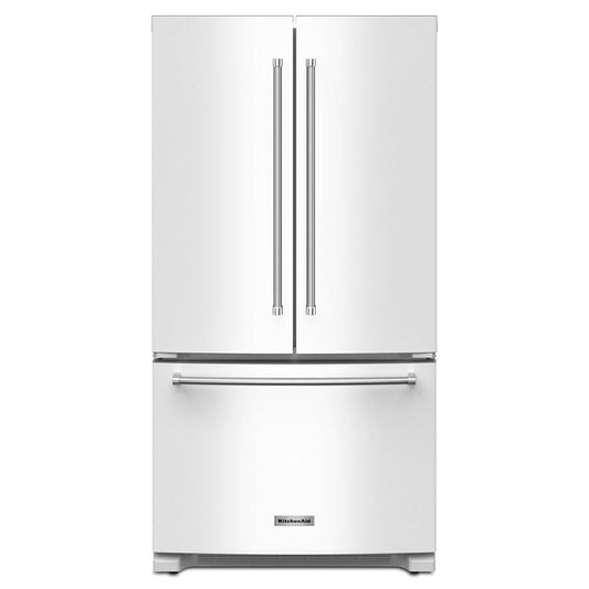 KITCHENAID KRFC136RWH 20 Cu. Ft. 36-inch Width Counter-depth French Door Refrigerator WIT...