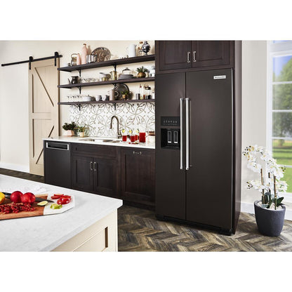 KITCHENAID KRSC703HBS 22.6 Cu Ft. Counter-depth Side-by-side Refrigerator With Exterior I...