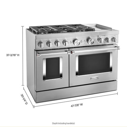 KITCHENAID KFDC558JSS Kitchenaid 48'' Smart Commercial-style Dual Fuel Range With GRID...