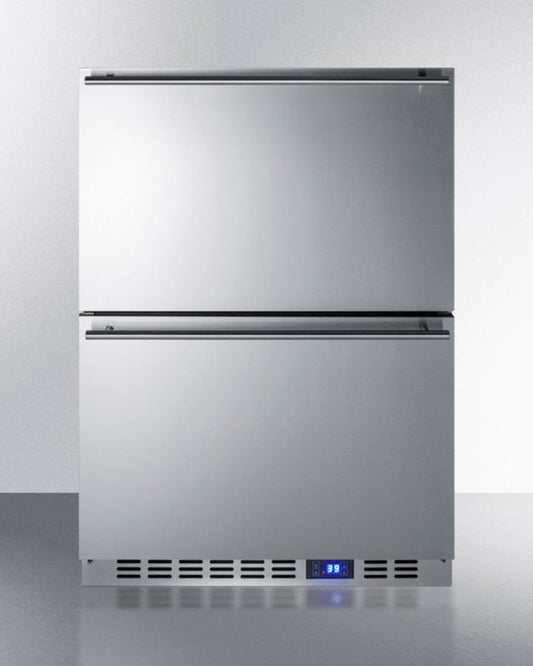 SUMMIT FF642D Two-drawer Refrigerator In Complete Stainless Steel for Built-in OR...