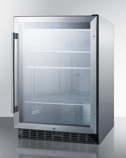 SUMMIT SCR611GLOS Outdoor Built-in Undercounter Commercial Glass Door Beverage CENTER...
