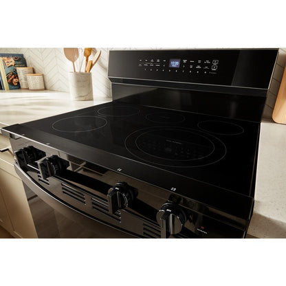 WHIRLPOOL WFES7530RB 30-inch Smart Electric Range With Air Cooking Technology, WIPECLEAN...