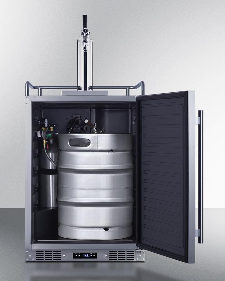 SUMMIT BC74OSCOM Summit 24"" Wide Built-in Outdoor Commercial Beer Kegerator