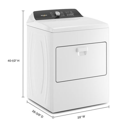 WHIRLPOOL WGD5010LW Whirlpool 7.0 Cu. Ft. Top Load Gas Moisture Sensing Dryer