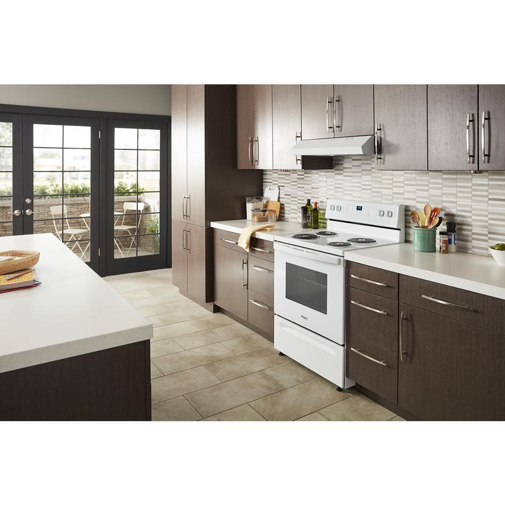 WHIRLPOOL WFC150M0JW 4.8 Cu. Ft. Whirlpool Electric Range With Keep Warm Setting