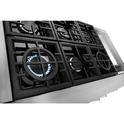 KITCHENAID KCGC558JSS Kitchenaid 48'' 6-burner Commercial-style Gas Rangetop With GRID...
