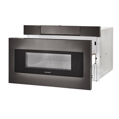 SHARP SMD2470AH Sharp Microwave Drawer Oven, 24 In. 1.2 Cu. Ft. 1000w Black STAINLE...