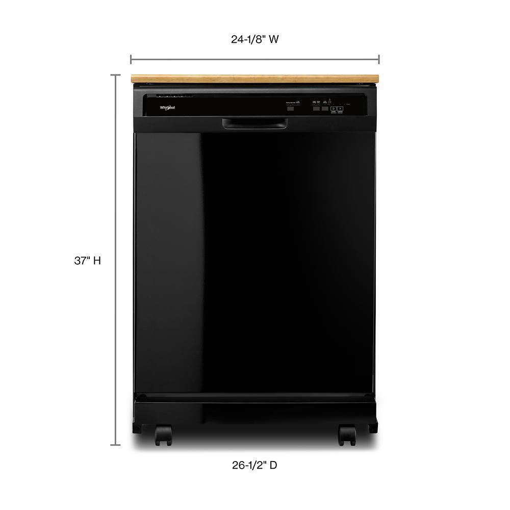 WHIRLPOOL WDP370PAHB Whirlpool, 3 Cycles, 4 Options, 55 Dba, Plastic Tub Portable DISHWAS...