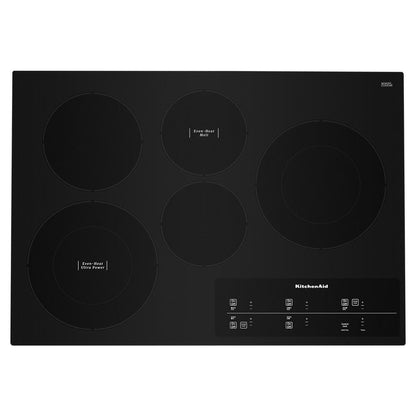 KITCHENAID KCES950KBL 30"" Electric Cooktop With 5 Elements and Touch-activated Controls