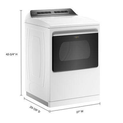 WHIRLPOOL WGD8127LW 7.4 Cu. Ft. Top Load Gas Dryer With Advanced Moisture Sensing
