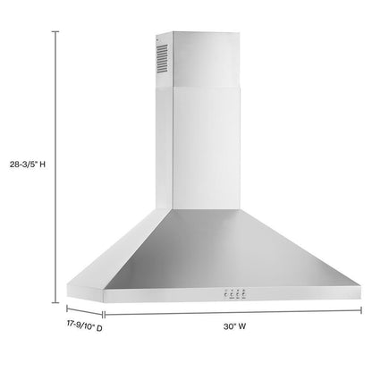 WHIRLPOOL WVW53UC0LS Whirlpool 30"" Chimney Wall Mount Range Hood