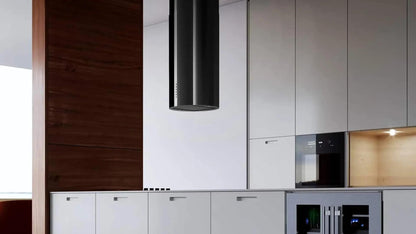 XO APPLIANCE XOCYLI16BC XO Appliance 600/395cfm Designer Cylinder Island Black